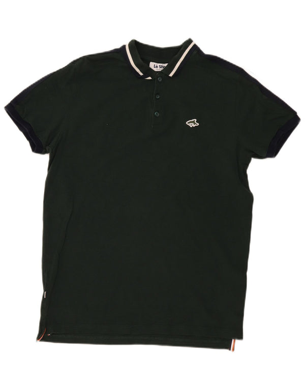 Camisa polo masculina Le Shark algodão verde médio