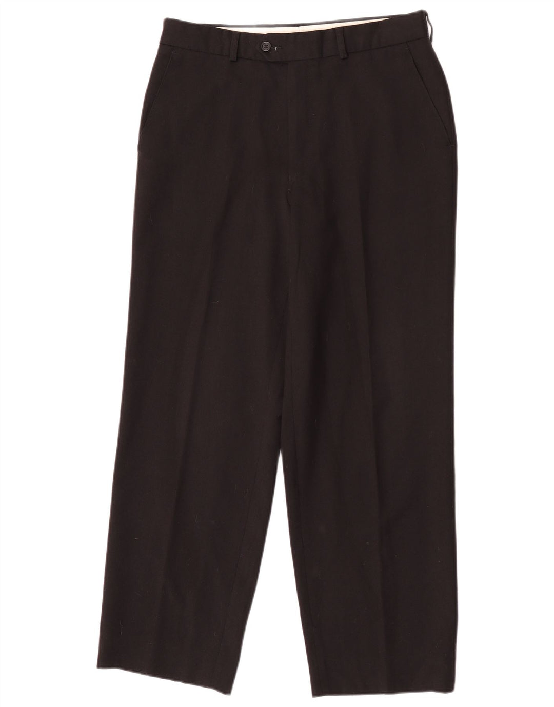 Calça masculina Marks & Spencer St. Michael Straight Suit W32 L28 Lã Preta