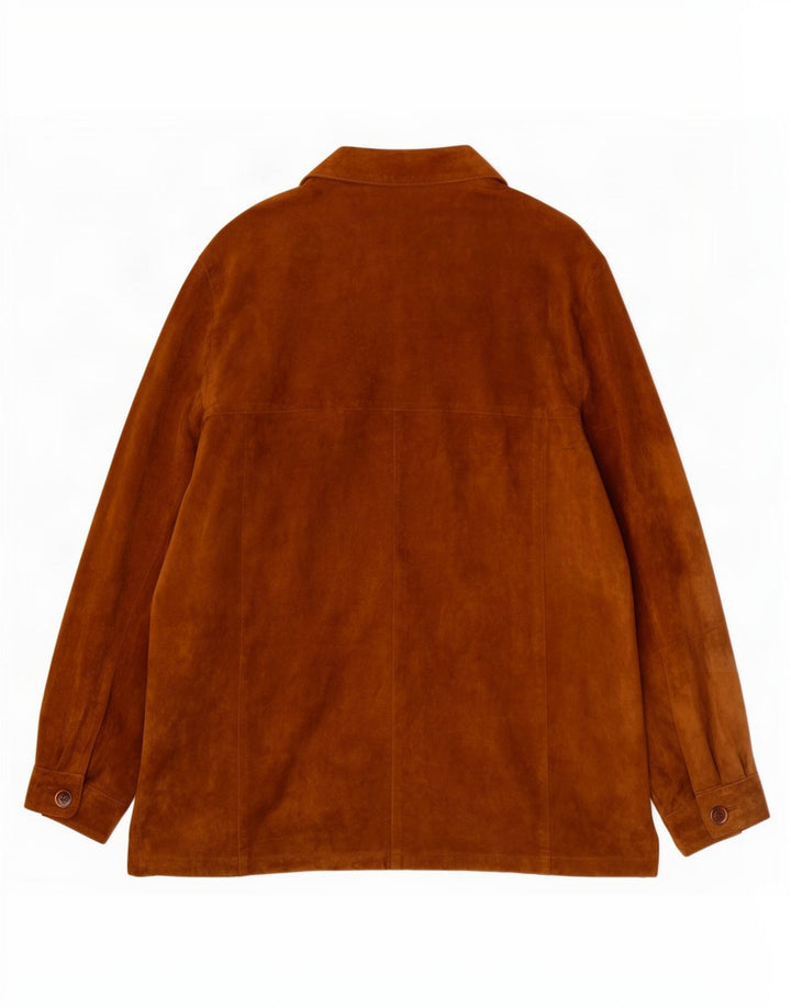 Jaqueta feminina vintage de camurça IT 50 XL couro bege