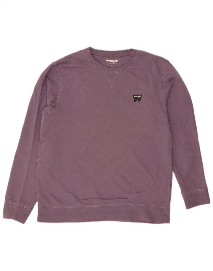 Wrangler moletom masculino jumper médio algodão roxo