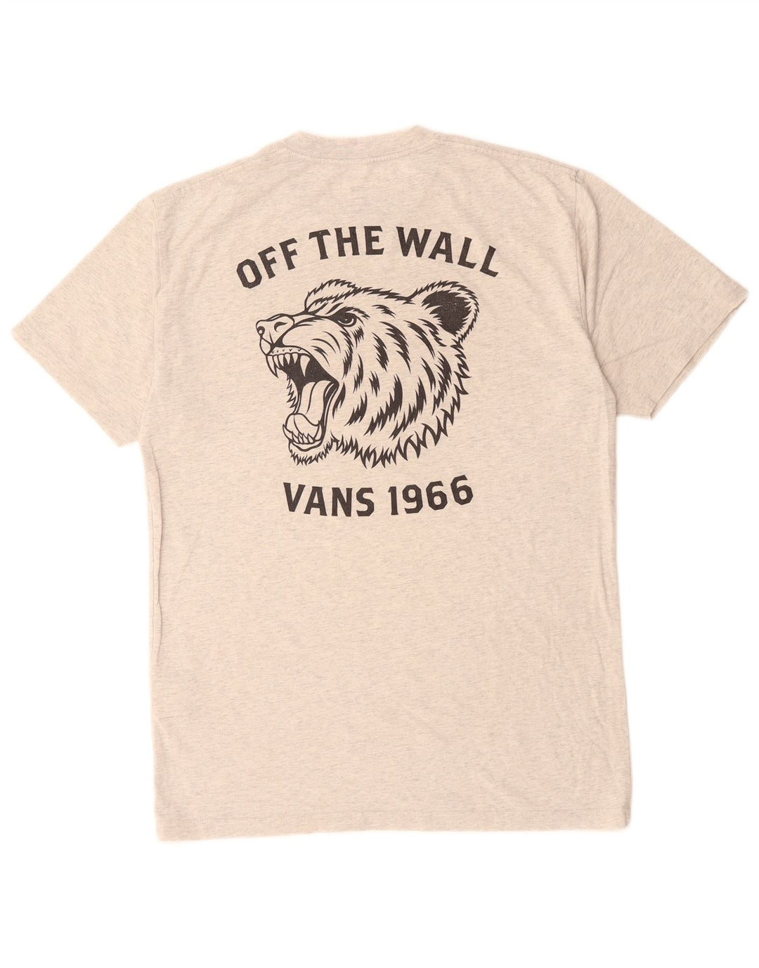 Camiseta masculina VANS Classic Fit Graphic Top cinza médio algodão manchado