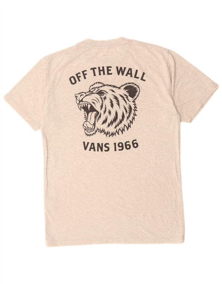 Camiseta masculina VANS Classic Fit Graphic Top cinza médio algodão manchado
