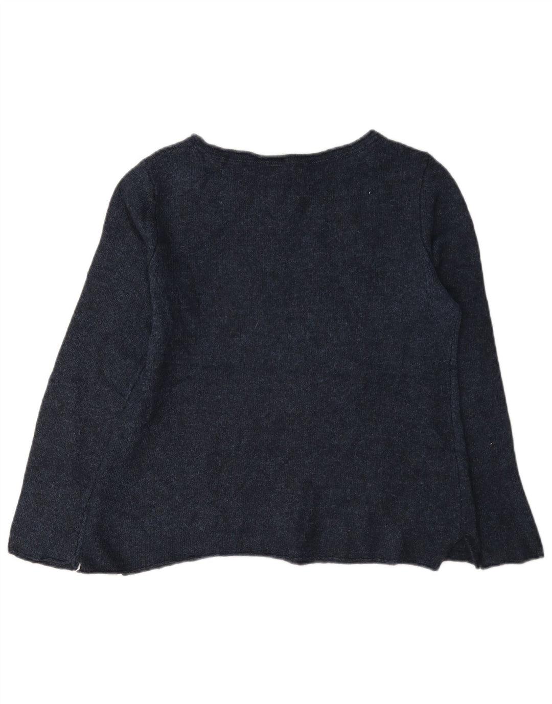 Suéter feminino White Stuff com gola canoa Reino Unido 12 viscose azul marinho médio