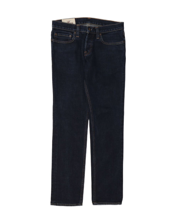 Jeans retos masculinos HOLLISTER W30 L30 algodão azul marinho