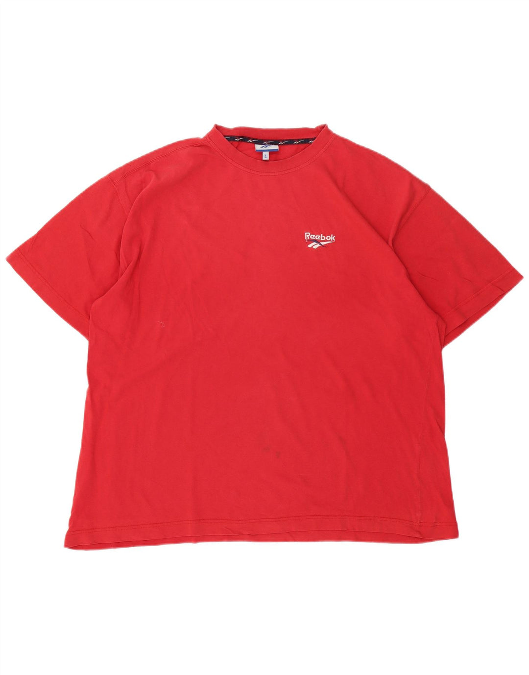 Camiseta masculina Reebok Top grande algodão vermelho