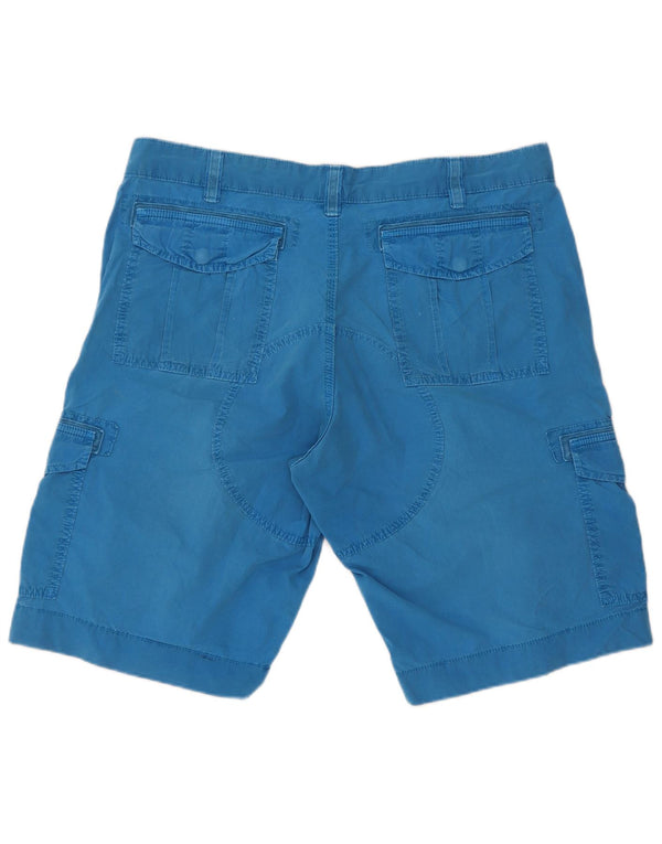 Napapijri Mens Geographic Cargo Shorts W36 Grande Algodão Azul