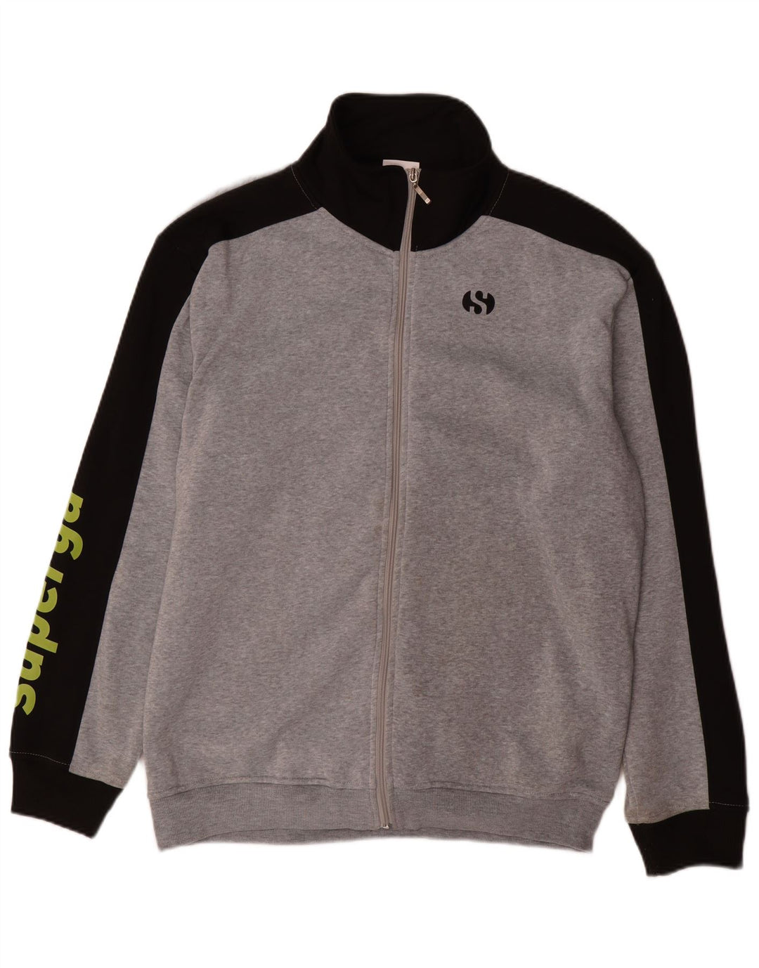 Superga Mens Graphic Tracksuit Top Jacket 2XL Cinza Colourblock Poliéster