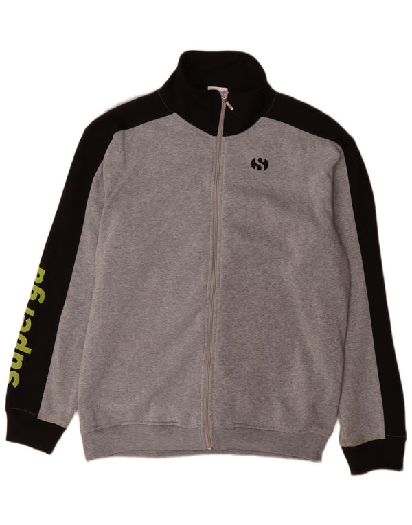 Superga Mens Graphic Tracksuit Top Jacket 2XL Cinza Colourblock Poliéster