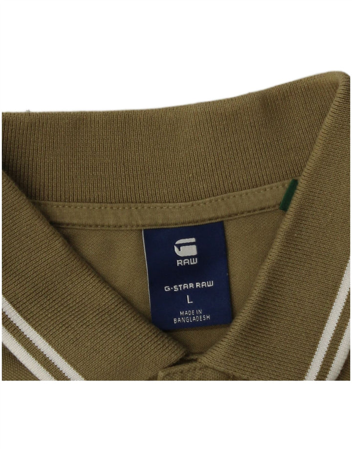 Camisa polo masculina G-Star grande cáqui