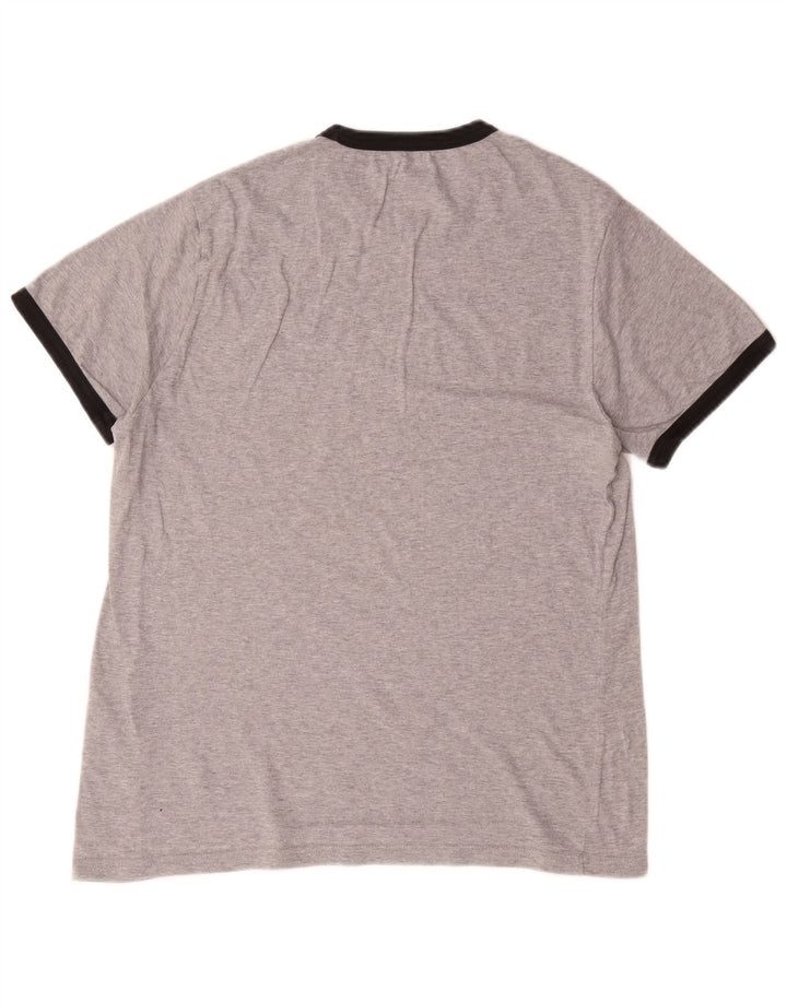 Camiseta gráfica masculina Levi's Top grande algodão manchado cinza