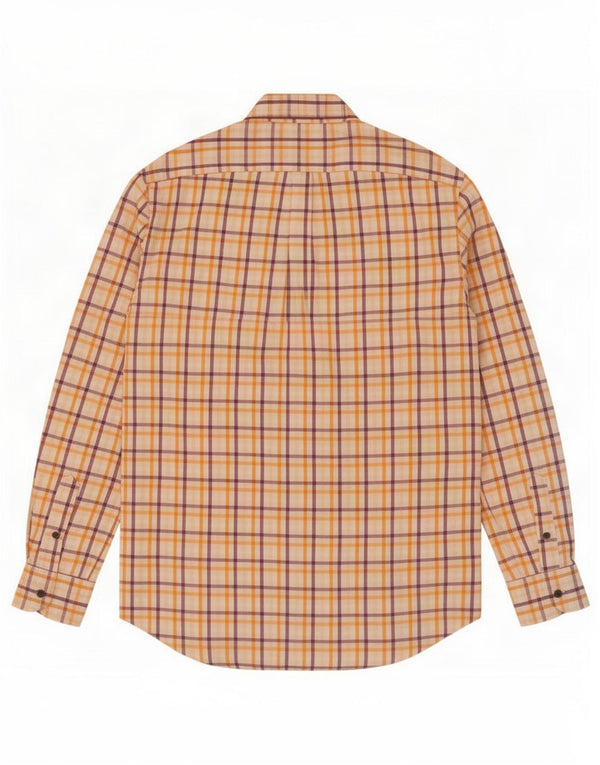 Camisa masculina Harmont & Blaine grande algodão xadrez laranja