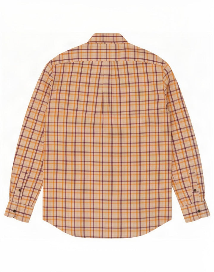 Camisa masculina Harmont & Blaine grande algodão xadrez laranja