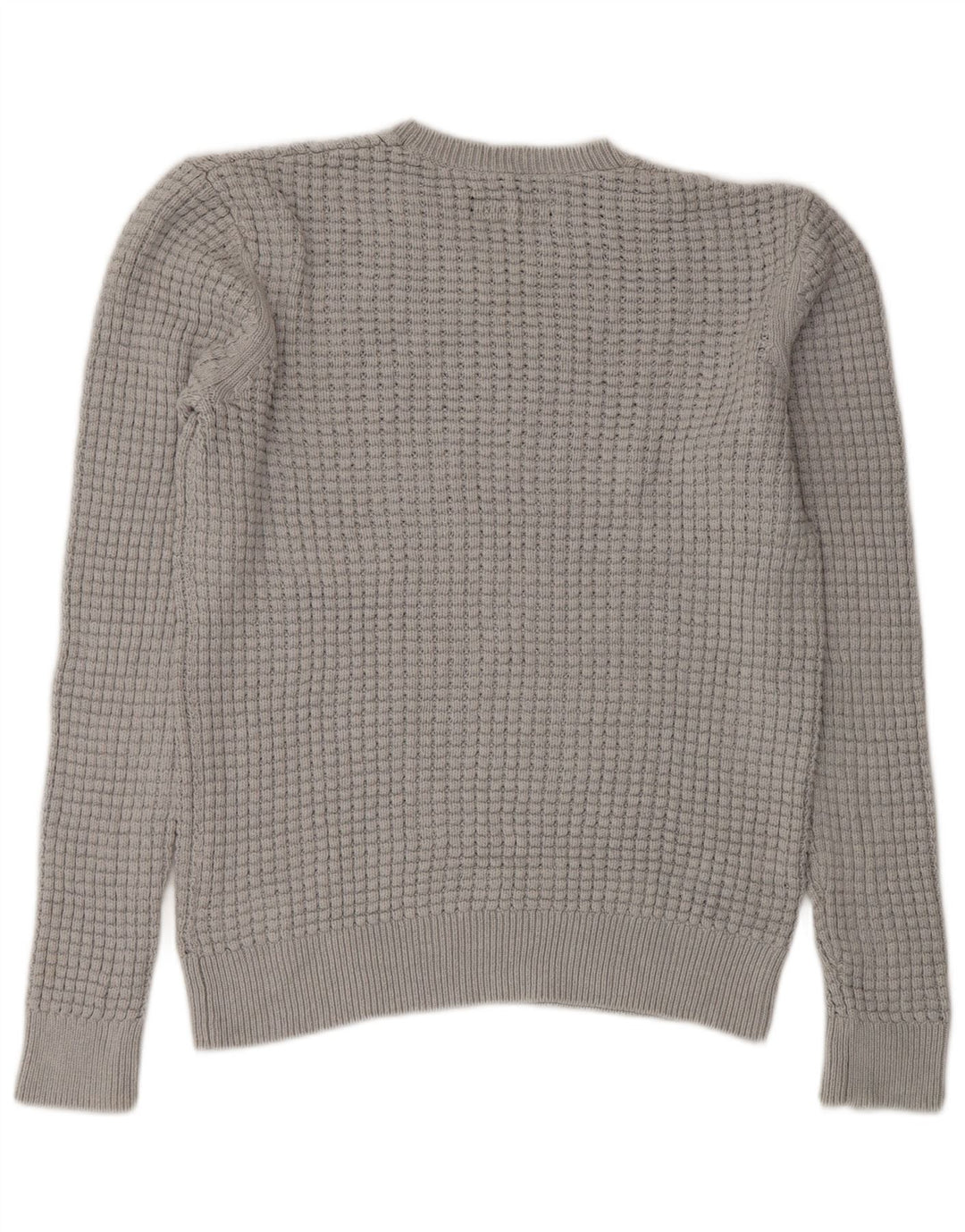 ALL SAINTS Suéter masculino com gola redonda XS algodão cinza