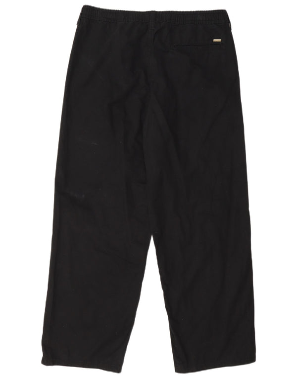 Jack & Jones Mens Loose Fit Chino Calças Grande W34 L29 Algodão Preto