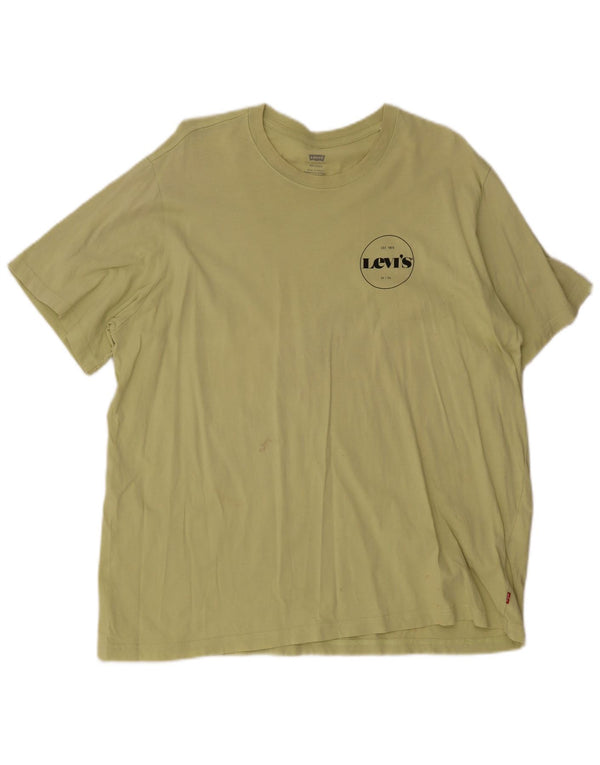 Camiseta masculina relaxada Levi's Top XL algodão cáqui
