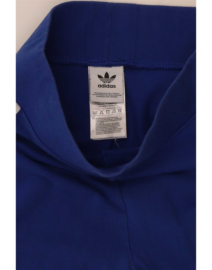 Leggings Adidas Femininas UK 8 Pequenas Azul Algodão