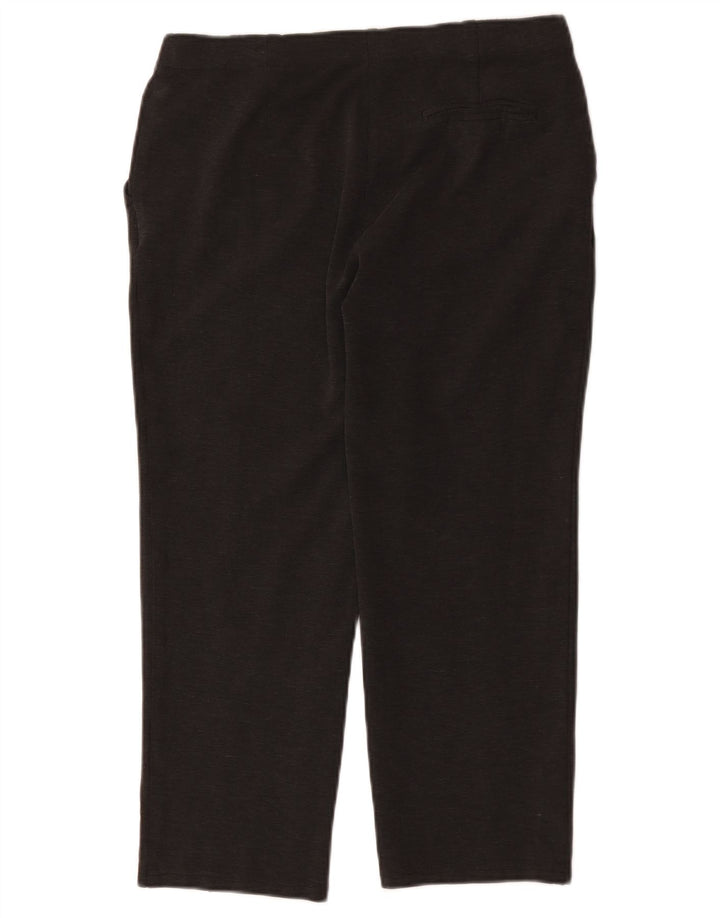 Calça chino feminina Marks & Spencer Reino Unido 12 médio W32 L24 cinza manchado