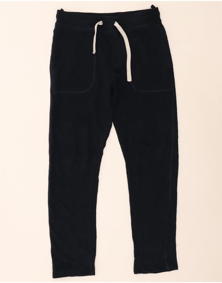 Calça de treino masculina Marks & Spencer pequena azul marinho algodão