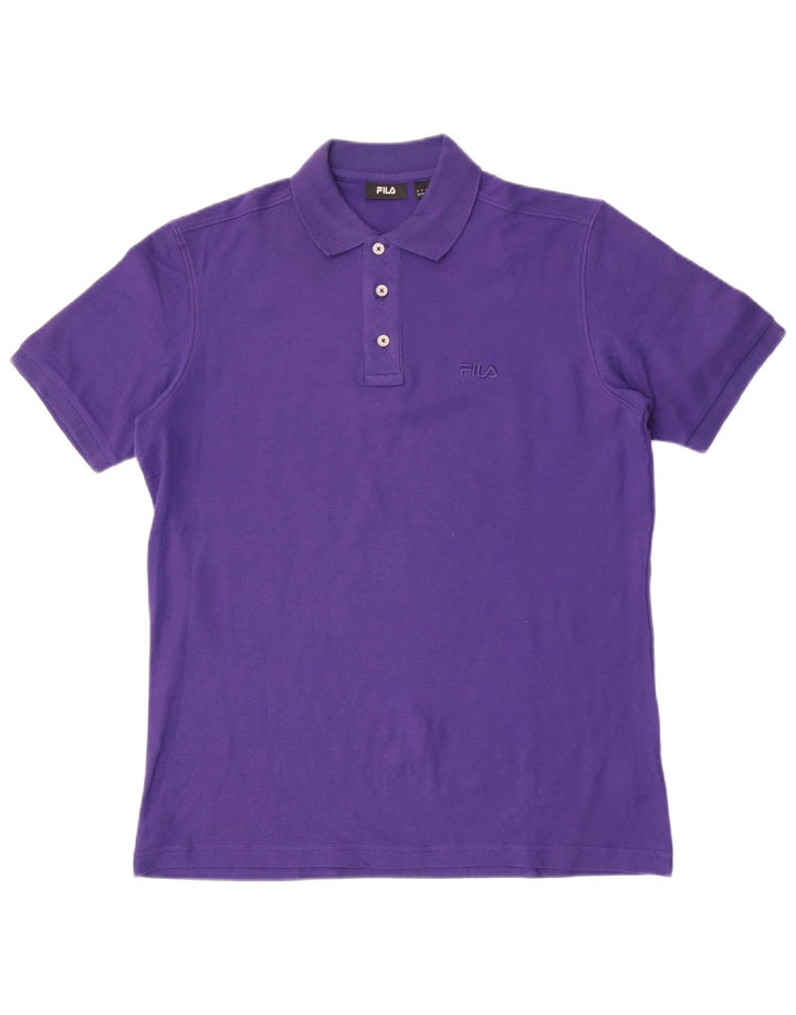 Camisa polo masculina Fila médio algodão roxo