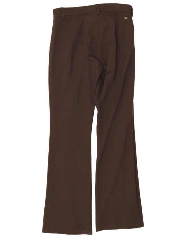 Calça Chino Feminina Marella EMME Bootcut Pegged Reino Unido 6 XS W26 L29 Marrom