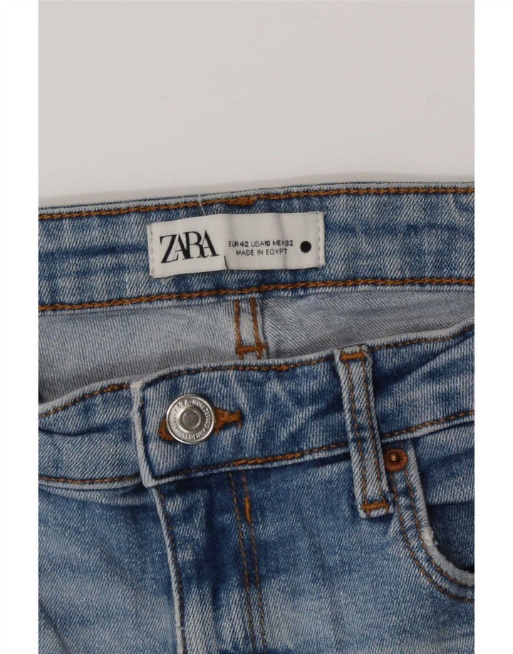 Shorts jeans feminino Zara EU 42 grande W32 azul