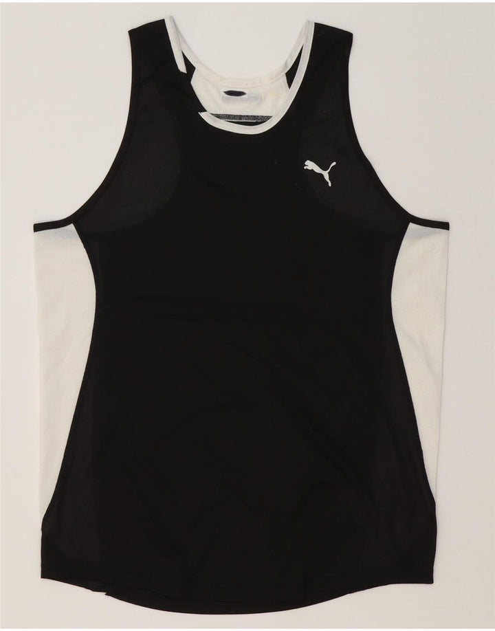 Puma masculino colete top médio preto colorblock poliéster