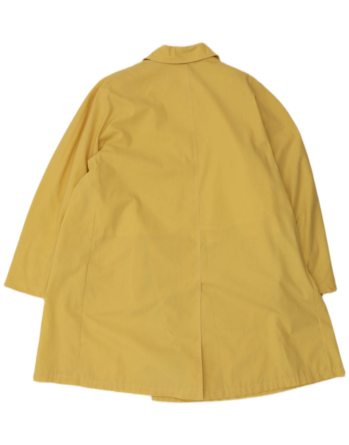 Trench Coat feminino Marella UK 14 grande poliéster amarelo