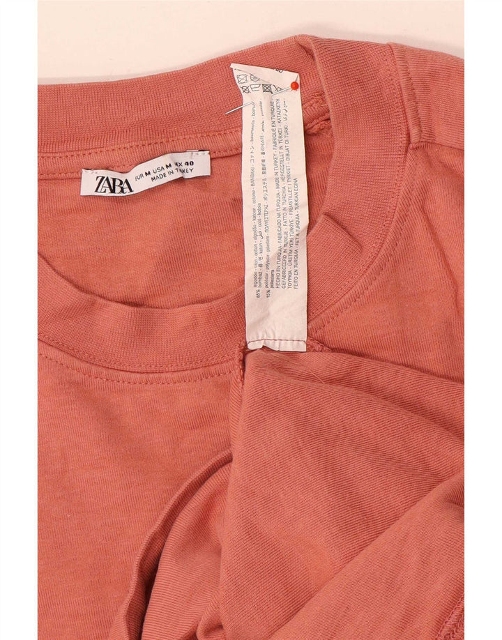 Camiseta masculina Zara Top médio algodão vermelho