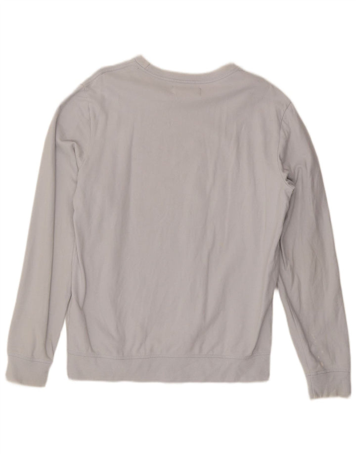 ALL SAINTS moletom masculino jumper pequeno azul algodão