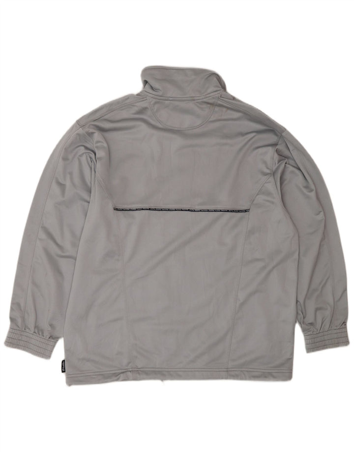 Lotto Womens Oversized Tracksuit Top Jacket Reino Unido 16 Grande Bloco de cores cinza
