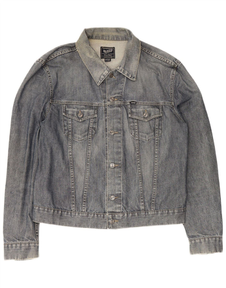Jaqueta jeans feminina Gas UK 18 XL algodão azul