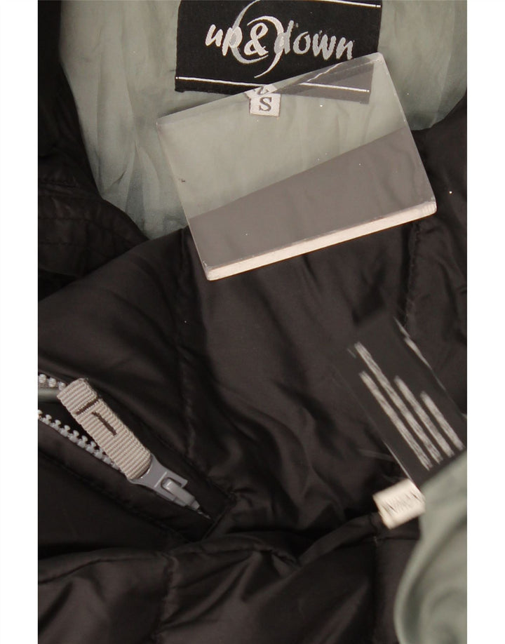 Colete acolchoado masculino vintage pequeno preto nylon