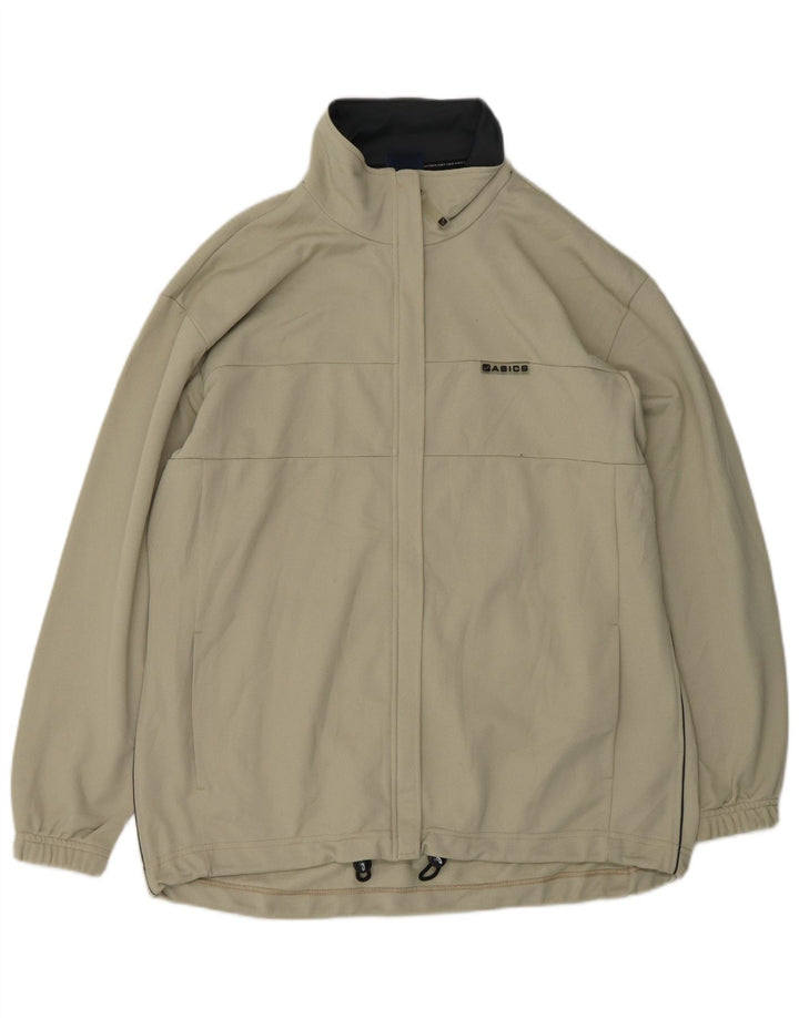 Jaqueta Asics Feminina Oversized Tracksuit UK 18 XL Bege Poliéster