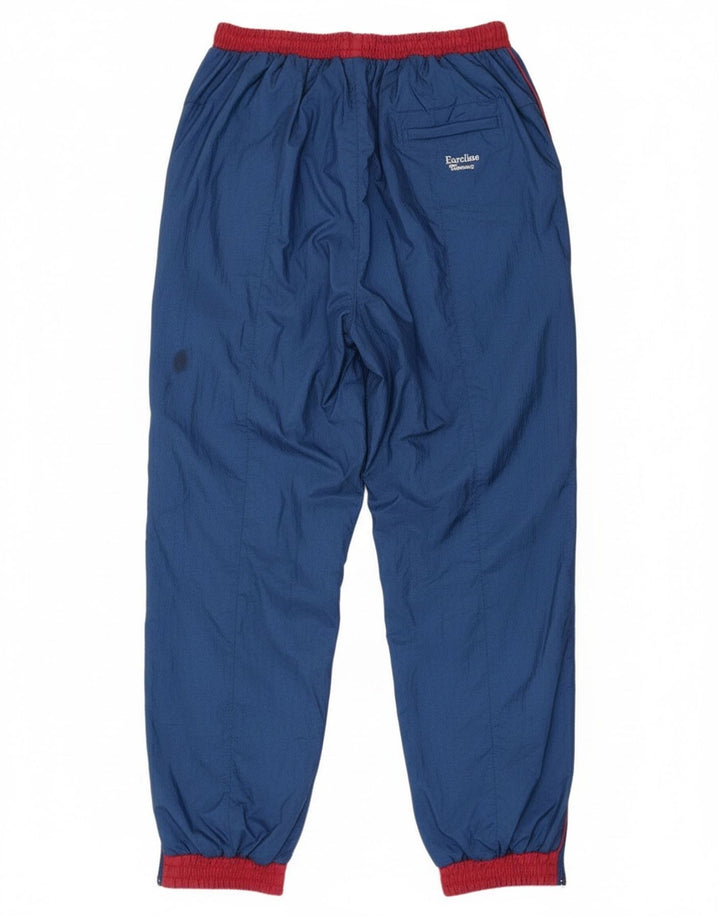 Fato de treino completo vintage masculino oversized médio azul marinho colorblock