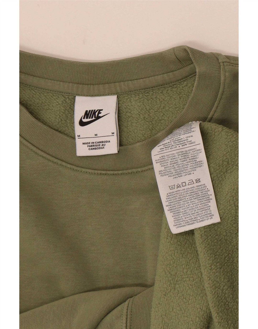 Nike moletom masculino jumper médio verde algodão esportivo