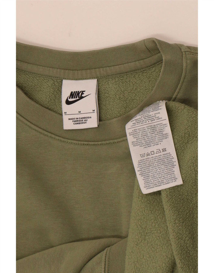 Nike moletom masculino jumper médio verde algodão esportivo