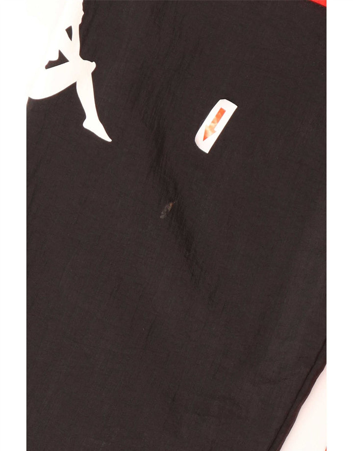 Kappa Mens Graphic Tracksuit Top Jacket Pequeno Preto Colourblock Poliamida