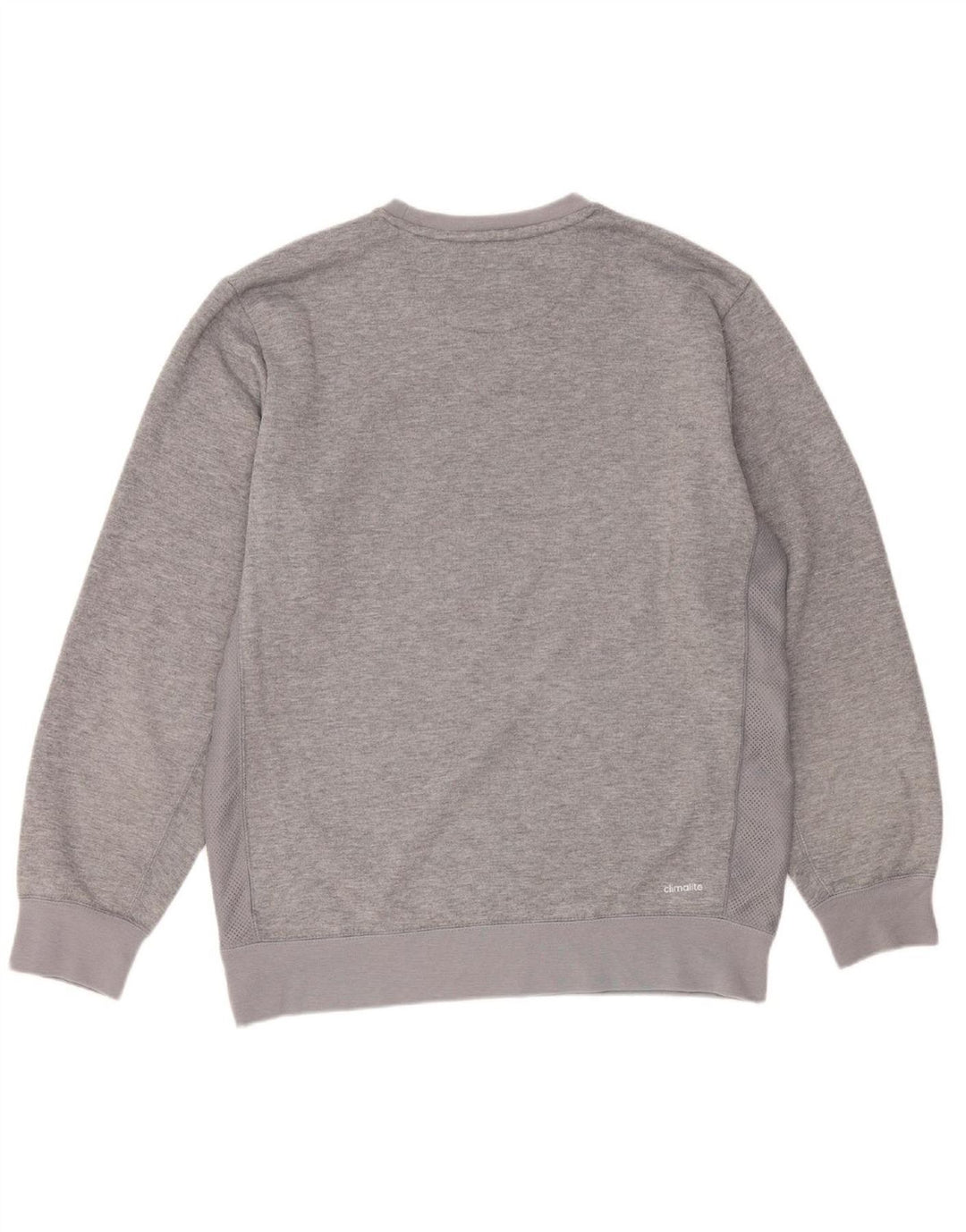 ADIDAS Mens Climalite Sweatshirt Jumper Médio Cinzento Poliéster