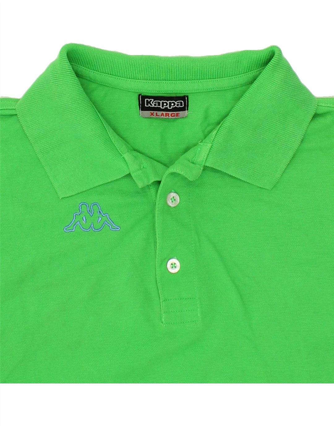 KAPPA Mens Polo Shirt XL Green Cotton Vintage Kappa and Second-Hand Kappa from Messina Hembry 