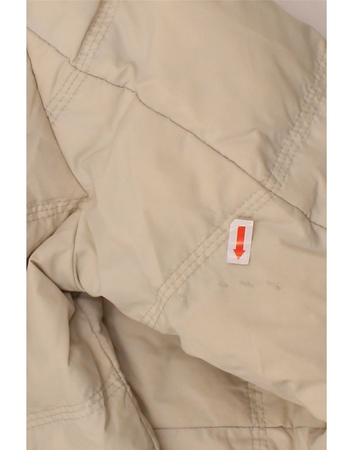Jaqueta acolchoada com capuz masculina DIESEL UK 38 médio off white poliamida