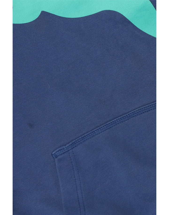 Puma masculino gráfico moletom com capuz pequeno algodão azul