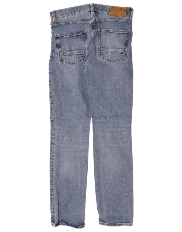 Tommy Hilfiger Masculino Denton Straight Jeans W30 L32 Azul Algodão