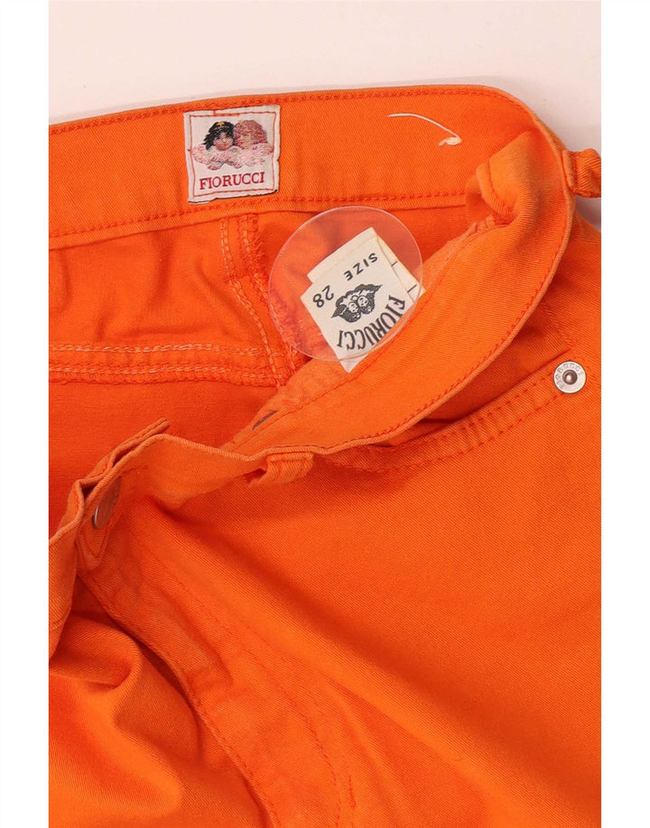 Jeans Slim Feminino Fiorucci W28 L30 Algodão Laranja