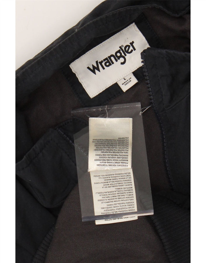 Jaqueta bomber masculina WRANGLER UK 40 grande poliéster preto