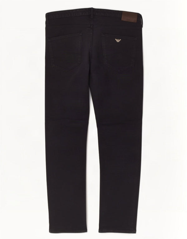 Armani Calça jeans reta masculina W34 L32 Azul marinho