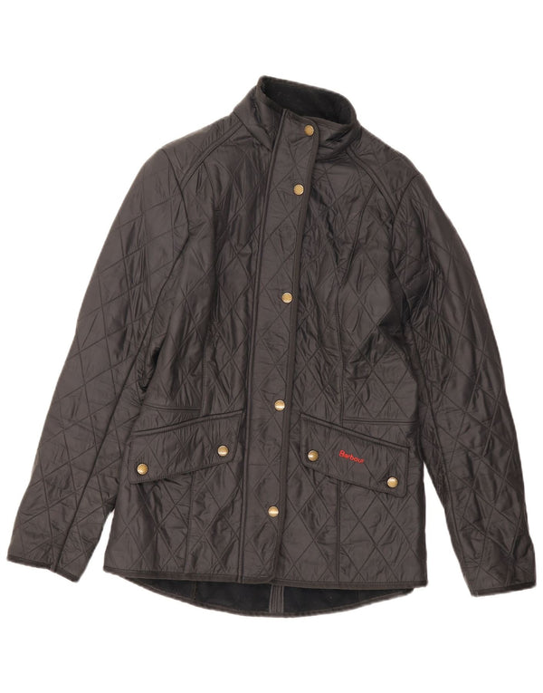 Jaqueta acolchoada feminina Barbour UK 10 pequena preta clássica