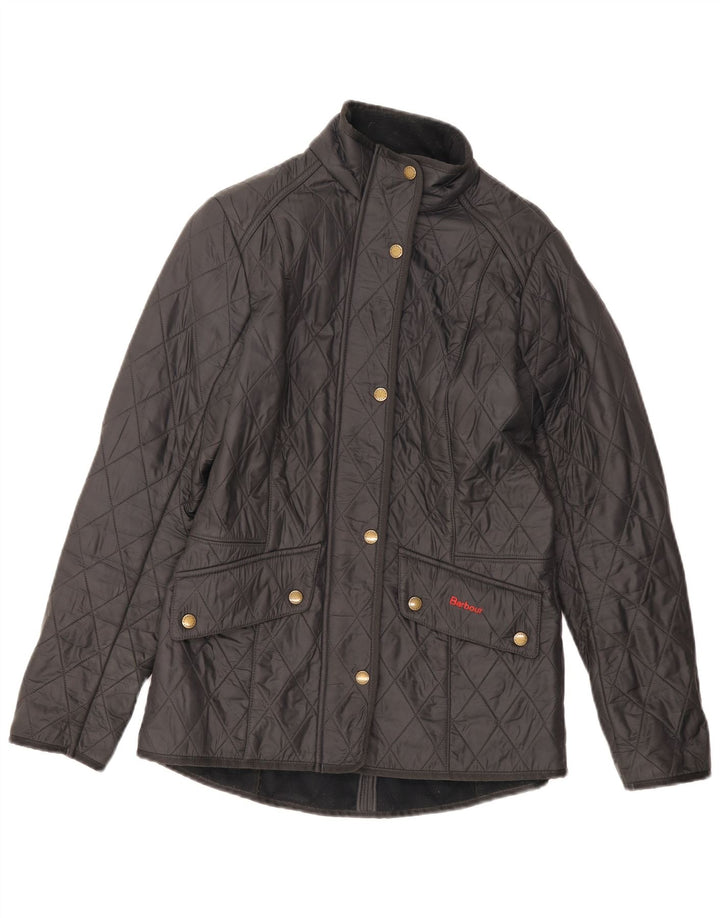 Jaqueta acolchoada feminina Barbour UK 10 pequena preta clássica