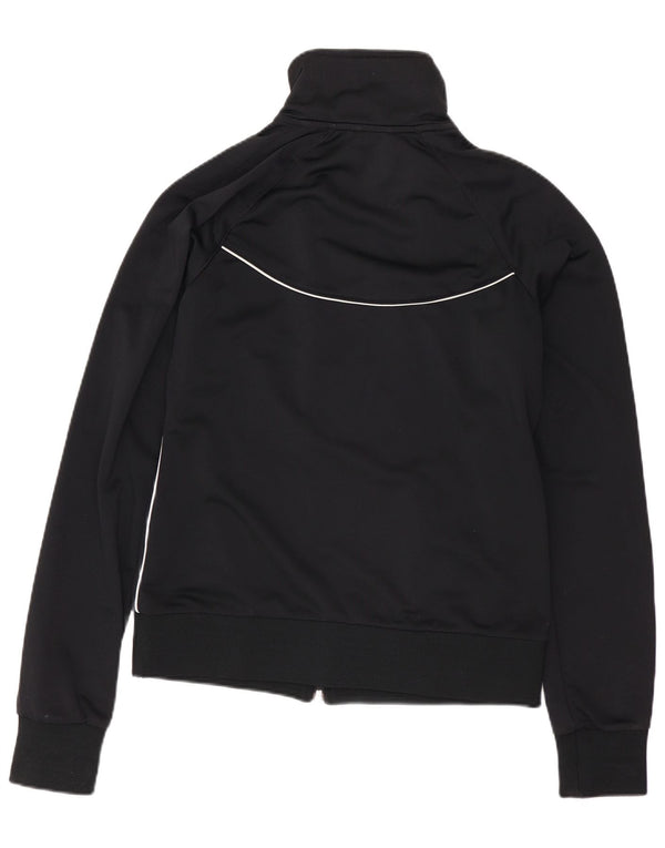 Nike Womens Tracksuit Top Jacket UK 14 Médio Preto