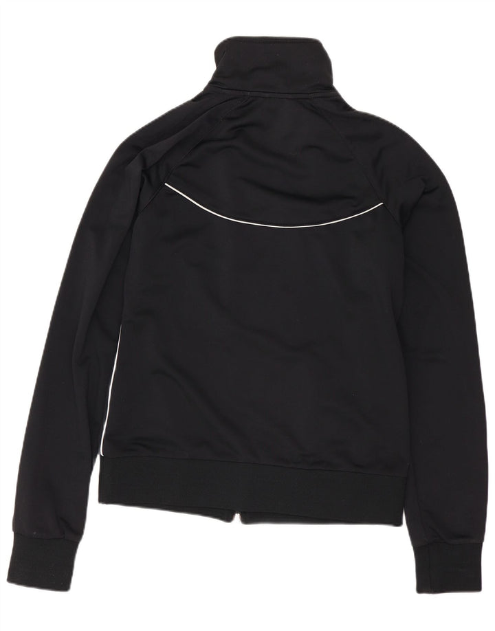 Nike Womens Tracksuit Top Jacket UK 14 Médio Preto