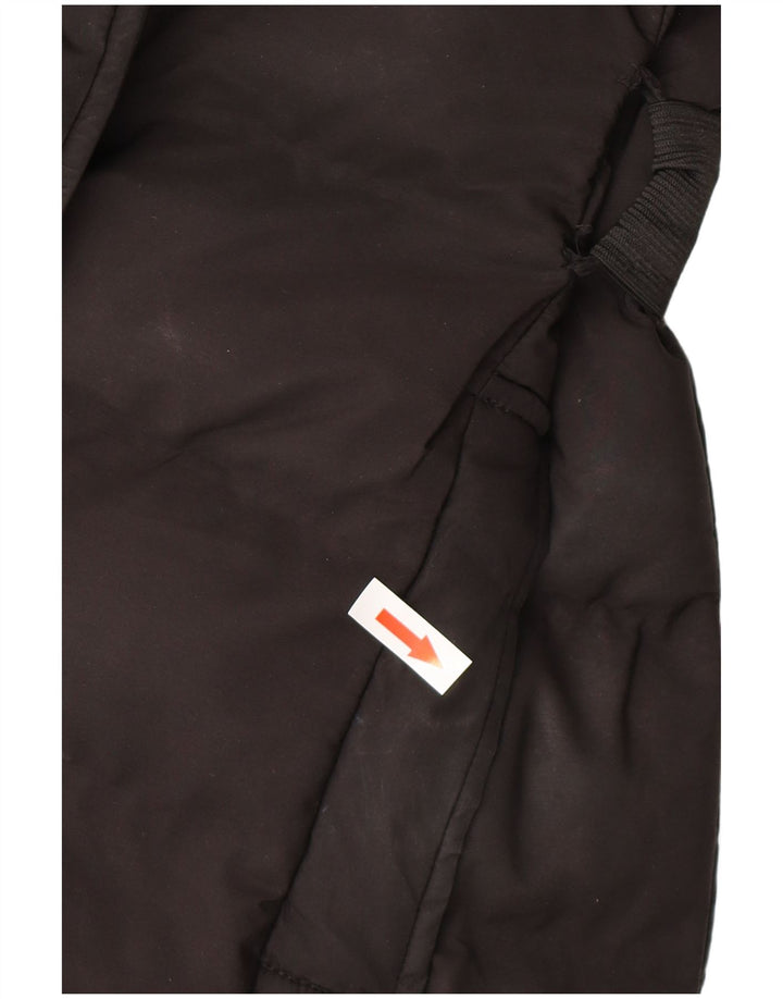 Casaco feminino acolchoado com capuz OASIS UK 12 poliéster preto médio